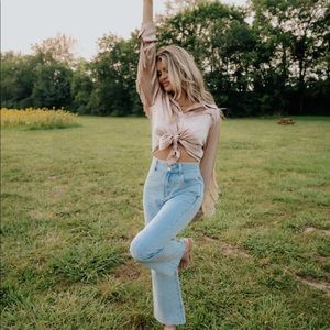 Kittenish Retro Girl High Waisted Jeans XS